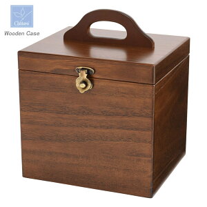 メイクボックス Made in Japan 木製 ミラー付 コスメティックボックス 17-512 幅240mm 奥行き230mm 高さ230mm 茶谷産業 日本製