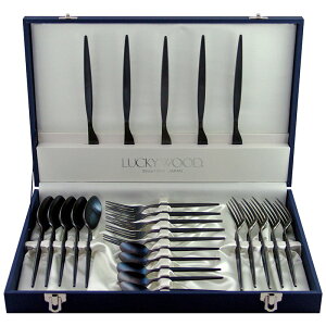 Jg[Zbg iCt tH[N Xv[ 5lp 25pc LUCKY WOOD bL[Ebh eI 18-10XeX TeF fBi[Zbg { O