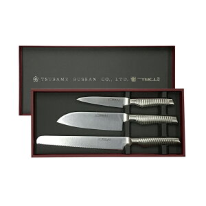 包丁セット 三徳包丁17cm ペティナイフ12cm パン切りナイフ3本組 刀身 モリブデン バナジウム ハンドル18-8ステンレス TBCL 燕物産 014070030