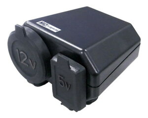 【30日は24時間限定クーポン配布】NEWING ニューイングバイク用電源 DCステーション プラス2 シガーソケット+USB端子タイプ MAX120w+2.1A NS-003(2380977)送料無料