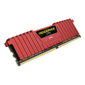 【5/1-5 楽天モバイル会員エントリーでポイント10倍】CORSAIR コルセアDDR4-2666 16GBx2枚 レッド CMK32GX4M2A2666C16R(2389741)代引不可 送料無料