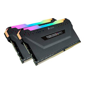 【5/1-5 楽天モバイル会員エントリーでポイント10倍】CORSAIR コルセアVENGEANCE RGB PRO 16GB 2x8GB DDR4 DRAM 3600MHz C18 AMD Ryzen ブラック CMW16GX4M2Z3600C18(2577812)代引不可 送料無料