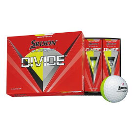 DUNLOP ダンロップスリクソン Z-STAR XV ゴルフボール 1ダース12球入 DIVIDE ツートンイエロー/ホワイト SNZSXV8DIVWY(2585203)送料無料