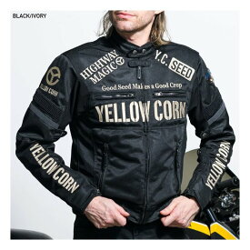 YeLLOW CORN イエローコーン春夏 YELLOW CORN SEED メンズメッシュジャケット ブラック/アイボリー Lサイズ SJ-4106/BLACK/IVORY/L(2608789)送料無料