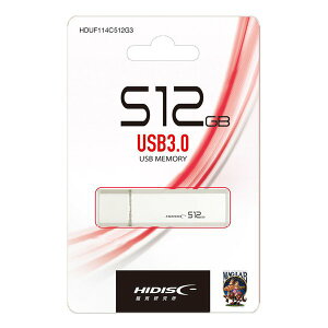 �y5����24���Ԍ���N�[�|���z�z�zHIDISC �n�C�f�B�X�NUSB 3.0 �t���b�V���h���C�u 512GB �V���o�[ �L���b�v�� HDUF114C512G3(2608877)��������