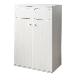 【30日は24時間限定クーポン配布】宮武製作所 ミヤタケセイサクジョ木製ダブルプッシュダストボックス Empro エンプロー ゴミ箱/45L/ホワイト DB-802R/ホワイト(2642198)代引不可