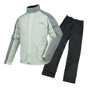 【30日は24時間限定クーポン配布】ROUGH&ROAD ラフアンドロードデュアルテックスコンパクトレインスーツ プラチナシルバー-LL RR7815SV4(2660258)代引不可 送料無料