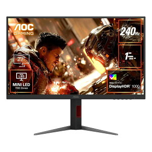 �y1���̓|�C���g2�{���N�[�|���z�z�zAOC �G�[�I�[�V�[27�C���`Mini-LED�Q�[�~���O���j�^�[ 240Hz Fast VA Q27G4ZMN/11(2676068)����s�� ��������