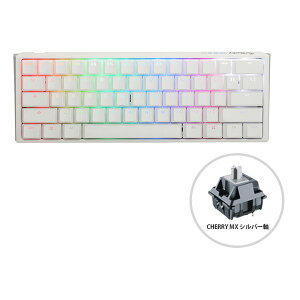 �y�G���g���[�ōő�10���|�C���g�zDucky �_�b�L�[One 3 Mini 60% keyboard Classic Pure White Cherry RGB �V���o�[�� dk-one3-classic-pw-rgb-mini-silver(2548085)����s�� ��������
