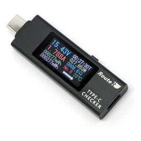 Route-R ルートアールUSB Type-C電圧・電流チェッカー （ケーブルレスモデル） RT-TC4VABK(2541970)送料無料