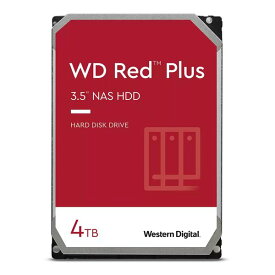 【6/5限定要エントリー2人に1人ポイントバック！全品P2倍＆クーポン配布！】Western Digital ウエスタンデジタルWD 4TB HDD Red Plus NAS ハードディスクドライブ 3.5 WD40EFPX(2555371)送料無料