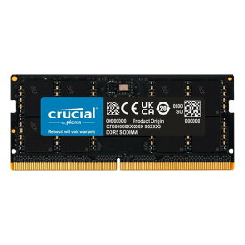 【6/5限定要エントリー2人に1人ポイントバック！全品P2倍＆クーポン配布！】crucial クルーシャルクルーシャル PC用メモリ 16GB DDR5-5200MHz PC5-41600 CT16G52C42S5(2573793)代引不可 送料無料