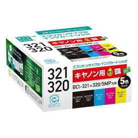 ecorica エコリカエコリカ リサイクルインクカートリッジ キャノン BCI-320PGBK+BCI-321互換 ECI-C3203215P/B(2240236)代引不可 送料無料