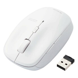 ELECOM エレコム抗菌 マウス ホワイト BlueLED /無線 ワイヤレス /5ボタン /USB M-BL21DBKWH(2516938)送料無料