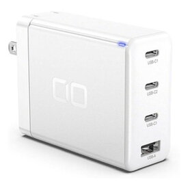 CIO シーアイオーLilNob GaN 100W ACアダプター 3USB-C&1USB-A WH CIO-G100W3C1A-WH(2523550)代引不可 送料無料