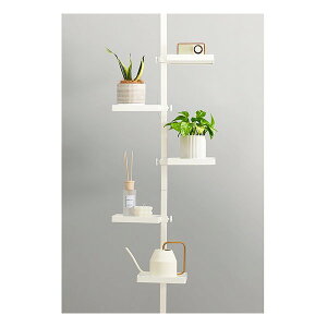 【30日は24時間限定クーポン配布】萩原 ハギハラ突っ張り棒&パーツ 角型6点セット 約 高さ200〜265cm ホワイト×ホワイト KTR-3117-WH(2569280)代引不可