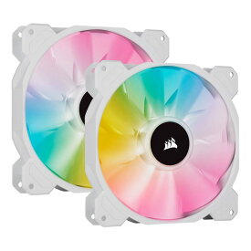 CORSAIR コルセアケースファンiCUE SP140 RGB ELITE White with iCUE Lighting Node CORE -Dual Pack CO-9050139-WW(2511506)代引不可 送料無料
