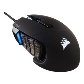 CORSAIR コルセアゲーミングマウス SCIMITAR RGB ELITE ブラック 光学式 有線 17ボタン USB CH-9304211-AP(2504344)送料無料