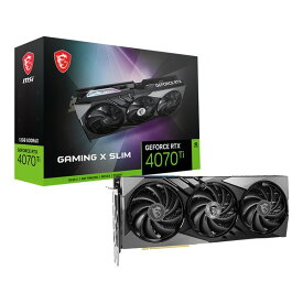 【5千円以上でポイント4倍★クーポンも配布】MSI エムエスアイグラフィックボード GF RTX4070Ti 12GB GeForce RTX 4070 Ti GAMING X SLIM 12G(2581975)送料無料