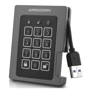 Apricorn アプリコーン外付けSSD ポータブル Aegis Padlock SSD - USB 3.0 ASSD-3PL256-1TBF ASSD-3PL256-1TBF(2573532)代引不可 送料無料