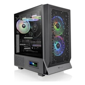 Thermaltake サーマルテイクミドルタワー型PCケース Ceres 300 TG ARGB Black E-ATX ブラック CA-1Y2-00M1WN-00 CA-1Y2-00M1WN-00(2578537)代引不可 送料無料