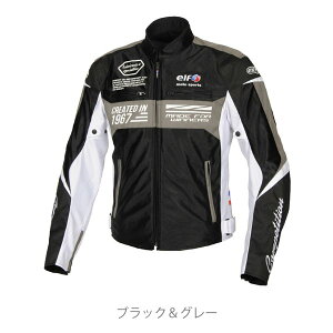 【30日は24時間限定クーポン配布】elf エルフELF EJ-S103 イデアールメッシュジャケット ブラック・グレイ Lサイズ EJS103BKGYL(2533029)代引不可 送料無料