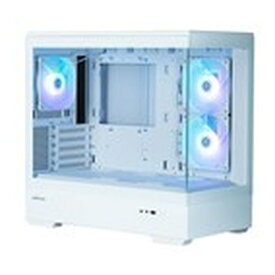 ZALMAN ザルマンミニタワーPCケース ピラーレス＋強化ガラス構造 ショーケース Micro-ATX ホワイト P30 WHITE(2584867)送料無料
