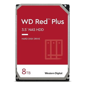 Western Digital ウエスタンデジタル3.5インチ 8TB HDD Red Plus NAS RAID CMR SATA6G接続 内蔵ハードディスク WD80EFPX(2585472)送料無料