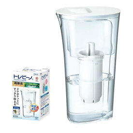 【6/5限定要エントリー2人に1人ポイントバック！全品P2倍＆クーポン配布！】東レ TORAY浄水器 トレビーノ PT302SV ポット型 高除去タイプ 1.1L カートリッジ1個付 PT302SV(2588177)代引不可 送料無料