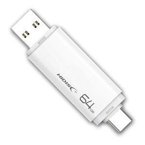 y1024ԌN[|zzzHI-DISC nCfBXNUSB3.2 OTGType-C/A 64GB USB Type-C/AΉ HDUF134C64G3C(2588865)