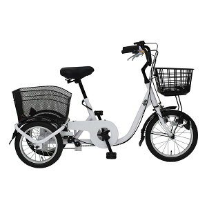 MIMUGO ミムゴロータイプ三輪自転車L スイングチャーリー フロント16/リア14インチ ホワイト MG-TRE16L ※北海道沖縄離島不可 電話連絡有 キャンセル不可※(2614943)代引不可
