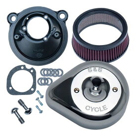 【20日は24時間限定クーポン配布】S&S Cycle Inc（エスアンドエスサイクル）ステルス エアクリーナーキット ティアドロップ クローム スポーツスター 07-22 170-0526B(2625106)代引不可 送料無料