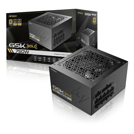 【20日はエントリーで最大5000ポイント】Antec アンテック電源ユニット 750W/80PLUS GOLD/ATX3.1対応/フルモジュラー式/ブラック GSK750 ATX3.1(2621174)送料無料