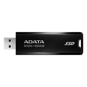 y20vGg[Iōő1|CgN[|zzzADATA GCf[^XeBbN^SSD USB3.2/1TB/Gen2/LbvX/ubN SC610-1000G-CBK/RD(2619285)
