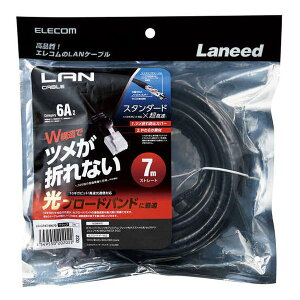 �y10����24���Ԍ���N�[�|���z�z�zELECOM �G���R���G���R�� ELECOMLAN�P�[�u��/CAT6A����/�ܐ܂�h�~/7.0m/�u���b�N LD-GPAT/BK70(2620583)