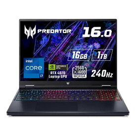 【19日20時〜クーポン配布＆20日は要エントリーでポイント抽選】acer エイサーPredator Helios Neo アビサルブラック PHN16-72-N76Z47(2623486)代引不可 送料無料
