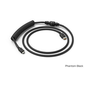 Glorious PC Gaming Race OAX s[V[ Q[~Coiled Cable - Phantom BlackiUSB-C with Aviator Connectorsj GLO-CBL-COIL-BLACK(2613679)s 