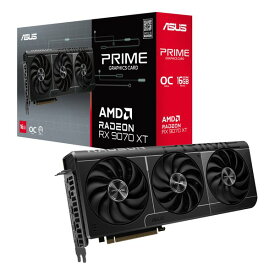 【15日限定クーポン配布】ASUS エイスースPrime Radeon RX 9070 XT OC Edition 16GB GDDR6 PRIME-RX9070XT-O16G(2648929)送料無料