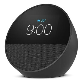 【20日は24時間限定クーポン配布】Amazon アマゾンAmazon Echo Spot with Alexa ブラック B0C2S4K41G(2642859)送料無料