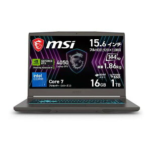 MSI GGXACThin 15 B2R Q[~Om[gp\R 15.6^ GeForce RTX 4050 Laptop GPU Thin-15-B2RVE-6959JP(2653836)