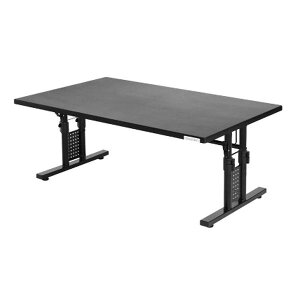 【30日は24時間限定クーポン配布】Bauhutte バウヒュッテローデスク 昇降式/ワイドタイプ/幅1200mm/ブラック BHD-1200L(2448344)代引不可