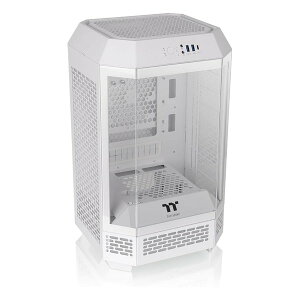 【30日は24時間限定クーポン配布】Thermaltake サーマルテイクThe Tower 250 Snow 3面強化ガラスパネル採用 八角柱型 Mini-ITX PCケース CA-1Z9-00S6WN-00(2646932)代引不可 送料無料