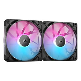 【15日は24時間限定クーポン配布】CORSAIR コルセアiCUE LINK RX140 RGB Starter Kit Black iCUE LINK 140mm PCケースファン 2個入 CO-9051020-WW(2609057)代引不可 送料無料