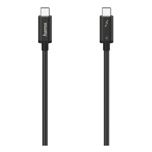 【30日は24時間限定クーポン配布】hama ハーマーUSB-C Thunderbolt-4ケーブル 40 Gbit/s 5A 100W Ultra 00200659(2657847)代引不可 送料無料