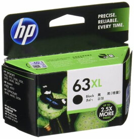 【20日は24時間限定クーポン配布】HP ヒューレットパッカードHP 63XL インクカートリッジ 黒 増量 F6U64AA(2424210)代引不可 送料無料