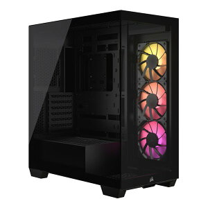 CORSAIR コルセア3500X ARGB Tempered Glass Mid-Tower -Black- CC-9011278-WW(2615420)代引不可 送料無料