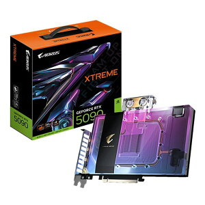 【25日は24時間限定クーポン配布】GIGABYTE ギガバイトGeForce RTX 5090 搭載 水冷グラフィックボード 32GB GV-N5090AORUSXWB-32GD(2658563)代引不可 送料無料
