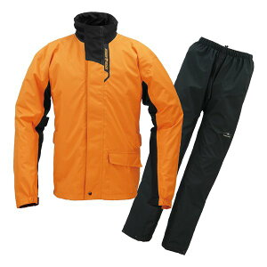 【25日は24時間限定クーポン配布】ROUGH&ROAD ラフアンドロードデュアルテックス3レイヤーBIBレインスーツ オレンジ-BM RR7812ORB2(2660268)代引不可 送料無料