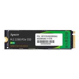 【20日は24時間限定クーポン配布】Apacer アペイサーM.2 NVMe SSD 512GB Gen4 AP512GAS2280Q4U-1(2649810)送料無料