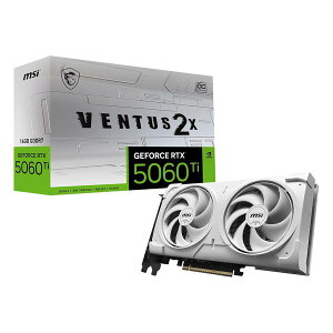 y3024ԌN[|zzzMSI GGXACGeForce RTX 5060 Ti 16G VENTUS 2X OC WHITE PLUS OtBbN{[h ]s G506T16V2CWP(2662468)